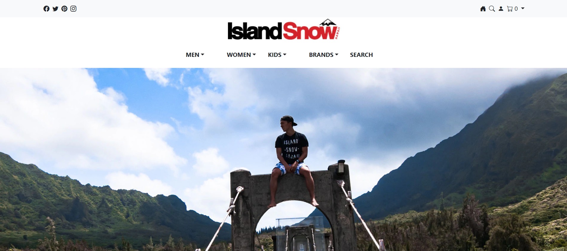 Island Snow page built with Bootstrap 5