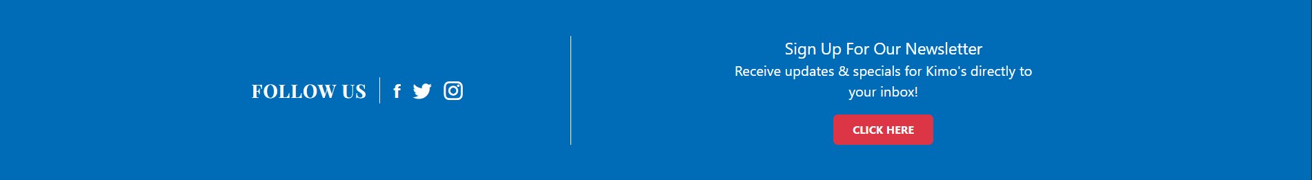 Kimo's footer built with Bootstrap 5